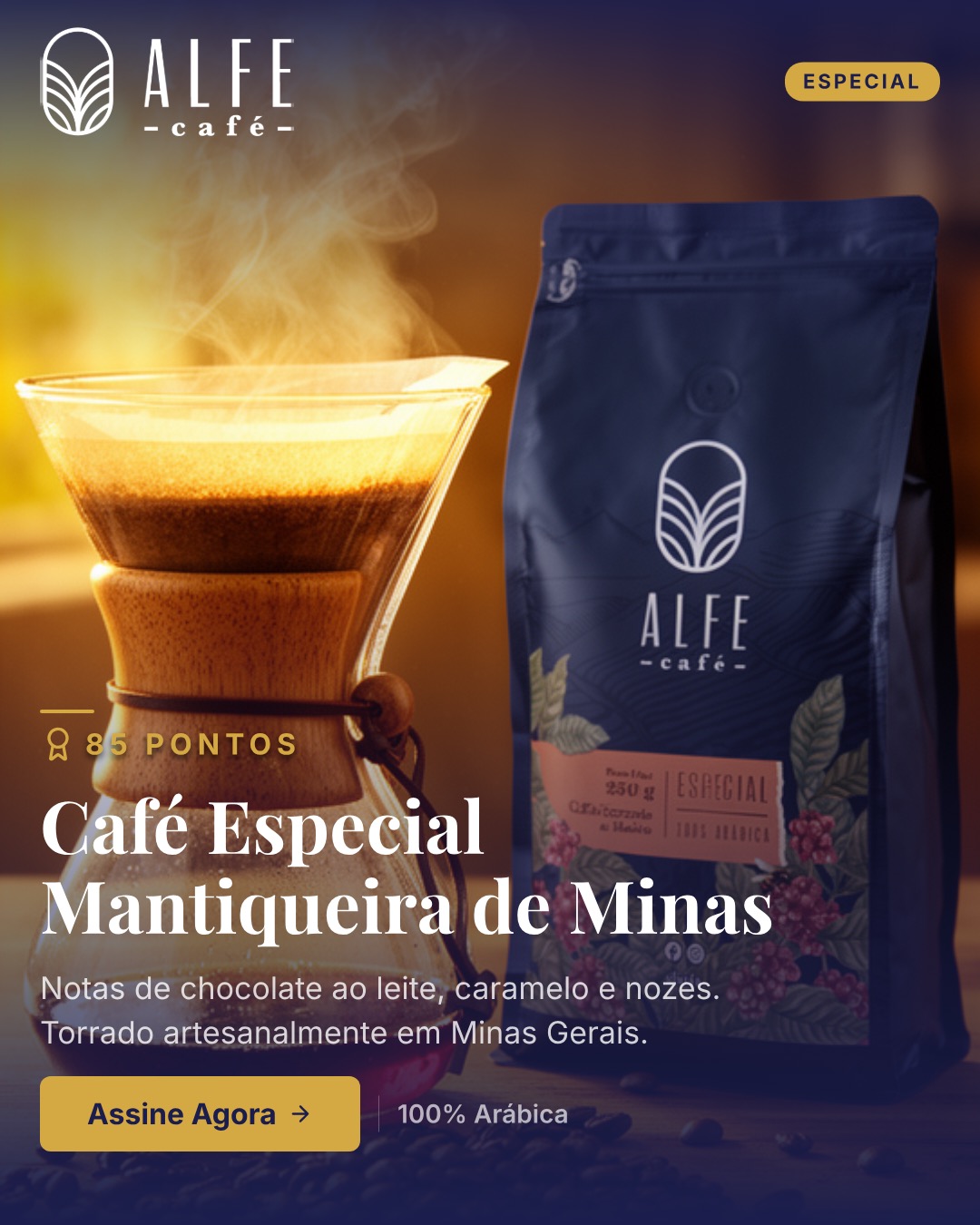 Alfe Café Especial — 85 pontos, Mantiqueira de Minas